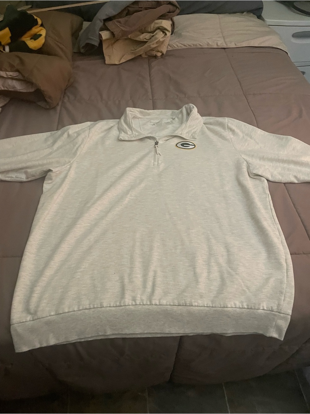 Antigua Light Gray Heather Crew Neck Shirt